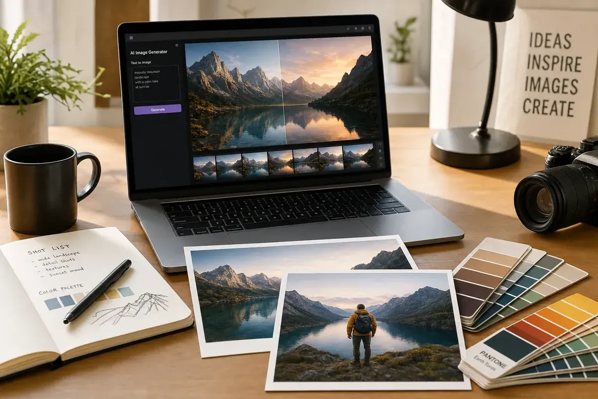 Edit photos with AI prompts, generate images from text, or shoot with photo packs — all in Vibe Photos — Vibe Photos brings prompt-based photo editing, text-to-image generation, curated photo packs, and free browser tools into one workspace — no design degree required.