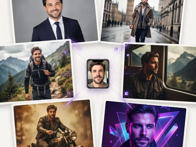 AI photo packs for professional headshots from one selfie